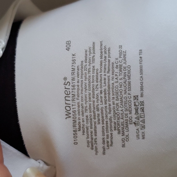 Warner's, white, bra, size 40B - Picture 4 of 7